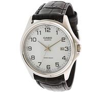 Casio MR-MTP1183E-7B-MSS - Armbanduhr, schwarzes Lammlederarmband, Schwarz, Streifen
