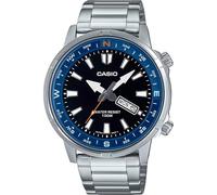 CASIO Collection - MTD-130D-1A2 Armbandfarbe: Silbergrau Zifferblatt Schwarz Herren, Armband