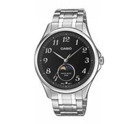 CASIO MTP-M110D-1AVER Herrenuhr Mondphase silber/schwarz Ø41mm