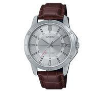 Casio MTP-V004L-7CUDF Analoge Quarzuhr für Herren mit Lederband