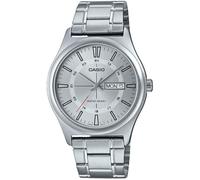 Casio MTP-V006D-7C Herren-Armbanduhr, Edelstahl, 24-Stunden-Anzeige, silberfarbenes Zifferblatt, Tag und Datum, 3-Zeiger, Analoguhr, silber, Casual