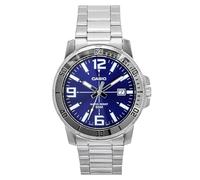 Casio MTP-VD01D-2BV Men's Enticer Stainless Steel Blue Dial Casual Analog Sporty Watch