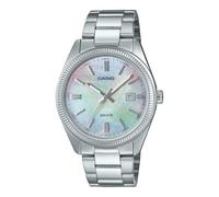 Casio MTP1302DS-7AV Herren-Armbanduhr, klassisch, Edelstahl, MOP-Zifferblatt, Datum, analoge Uhr, MOP