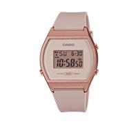 Chronograph, rosa (creme), CASIO TIMELESS COLLECTION, Armbanduhren, Damen, Chronograph, Quarzuhr, Armbanduhr, Damenuhr, Digitaluhr,Resinarmband, Stoppfunktion (28450850-0) creme