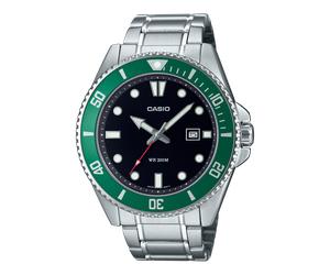 CASIO Timeless Collection Uhr MDV-107D-3AV | Grün/Silber