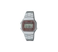 CASIO Uhr VINTAGE silber braun A168WA-5AYES silber