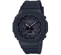 Casio Herren Quartz Armbanduhr, 45.40mm GehäusegröÃŸe mit schwarz analog/digital Zifferblatt und schwarz Plastic/Resin Strap Armband GA-2100-1A1ER