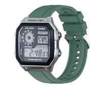 Casio Uhrenarmbänder ae 1200 / W 218h / AE 1300 / F 91W / W 218h / AQ S810W / SGW 500H (Grün)