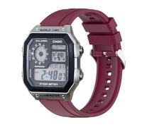 Casio Uhrenarmbänder ae 1200 / W 218h / AE 1300 / F 91W / W 218h / AQ S810W / SGW 500H (Wein)