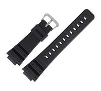 Casio Uhrenarmband 16mm Kunststoff Schwarz Silber - DW-5300