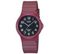 Casio Unisex Armbanduhr Klassisch Casual Analog Schwarz, Rot, Armband