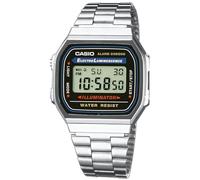 Casio Unisex Digital mit Edelstahl Armbanduhr A168WA 1W