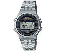 Casio Unisex-Erwachsene Digital Quarz Uhr mit Edelstahl Armband A171WE-1AEF Silber A171WE-1AEF