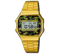 Casio Unisex ErwachseneArmbanduhr Digital Quarz Edelstahl A168WEGC-3EF