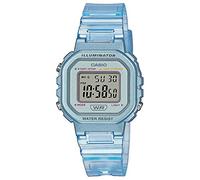 Casio Unisex Quartz Armbanduhr, 30.00mm GehäusegröÃŸe mit Clear digital Zifferblatt und blau Plastic/Resin Bracelet Armband LA-20WHS-2AEF