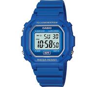 Casio Unisex Quartz Armbanduhr, 42.00mm GehäusegröÃŸe mit LCD digital Zifferblatt und blau Plastic/Resin Strap Armband F-108WH-2AEF