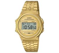 Casio Unisex Quartz Armbanduhr, 38.80mm GehäusegröÃŸe mit Gold digital Zifferblatt und Gold Metallarmband Armband A171WEG-9AEF