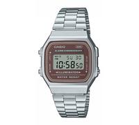 Casio Vintage Collection Retro-Armbanduhr A168WA-5AYES Digital Braun / Silber