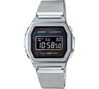 Casio Vintage Iconic Damen Armbanduhr Edelstahl/Silber/Schwarz / 38 mm