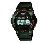 Casio - W-214HC-3AVEF - Kollektion - Herrenuhr - Quarz Digital - Zifferblatt grün - Armband aus Kunstharz grün, Grün/Grün, Sport