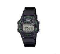 Casio W-220H-1A3VDF Unisex-Digitaluhr, 37-mm-Gehäuse, schwarzes Harzarmband, Dualzeit, Stoppuhr, Alarm, LED-Licht, 50 Meter wasserdicht
