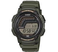 Casio WS-1800 Serie | Digitaluhr | Grün | LED-Beleuchtung mit Nachleuchten | Alarm | Weltzeit | Vollautomatischer Kalender