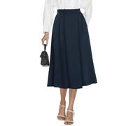 Casly Lamiit Damen Midi-Röcke mit hoher Taille, Business, lässig, ausgestellt, elegant, Arbeit, A-Linie, Faltenrock mit Taschen
