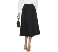 Casly Lamiit Damen Midi-Röcke mit hoher Taille, Business, lässig, ausgestellt, elegant, Arbeit, A-Linie, Faltenrock mit Taschen