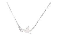 CASOTA Halskette mit Anhänger aus Sterlingsilber, Taube, Silber, Damen, Modern, Fine Jewelry, Frauen, Erwachsene Frauen und Paare, klassischer Geschmack, Vogel, Formal, Professional, Special Occasions