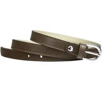 Caspar GU273 schmaler Damen Leder Gürtel Taillengürtel, Gürtelgröße:85, Farbe:braun