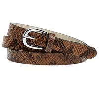Caspar GU320 eleganter schmaler Damen Taillengürtel mit Schlangenhaut Print, Gürtelgröße:95 [für Körperumfang 94-98 cm], Farbe:braun