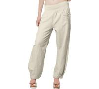 Caspar KHS006 leichte Damen Sommer Leinenhose Yogahose, Farbe:beige, Größe:S - DE36 UK8 IT40 ES38 US6