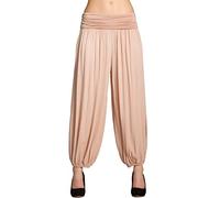 Caspar KHS035 leichte Damen Sommer Haremshose, Farbe:Altrosa, Mode Größe:34