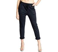 Caspar KHS049 sportlich Elegante Damen Jogginghose, Farbe:dunkelblau, Größe:36