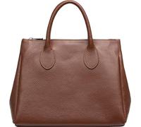 Caspar klassisch elegante Leder Tote Bag Damen Handtasche - PREMIUM LINE - Modell No.812 - Made in Italy, Farbe:marone, Größe:One Size
