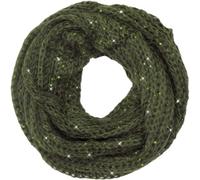 Caspar SC330 Damen weicher Strick Loop mit Pailletten, Farbe:grün