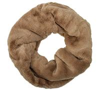 Caspar SC480 warmer eleganter Damen Winter Fell Loop Schal, Farbe:braun, Größe:One Size
