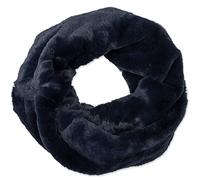 Caspar SC480 warmer eleganter Damen Winter Fell Loop Schal, Farbe:dunkelblau, Größe:One Size