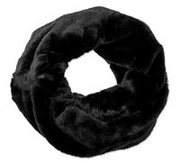 Caspar SC480 warmer eleganter Damen Winter Fell Loop Schal, Farbe:schwarz, Größe:One Size