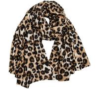 Caspar SC501 weicher warmer Damen XL Schal mit Leo Animal Print