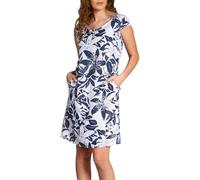 Caspar SKL026 knielanges Elegantes Damen Sommer Leinenkleid, Farbe:Weiss, Größe:S - DE36 UK8 IT40 ES38 US6
