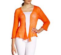 Caspar STJ022 leichte Damen Sommer Strickjacke mit 3/4 Arm
