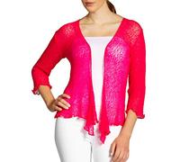 Caspar STJ022 leichte Damen Sommer Strickjacke mit 3/4 Arm