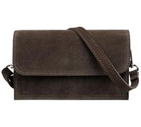 Caspar Wildleder Umhängetasche Dirndltasche kleine Trachtentasche Damen Handtasche aus Leder für Dirndl - PREMIUM LINE - Modell No.846 - Made in Italy, Farbe:dunkelbraun