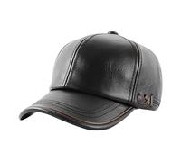 Casquette de Baseball en Cuir,Couvre-Chef Sportif en Simili Cuir Vintage | Unisexe Vintage Ajustable Pour Sports Extérieurs Randonnée