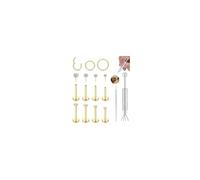 CASSIECA 12stk Tragus Piercing Labret Lippen Piercing Chirurgenstahl Tragus Ohrringe Set Gold mit Zirkonia Stern Flat Piercing Ohr Knorpel Medusa Conch Piercings 16G