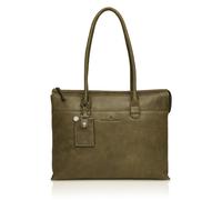 Castelijn & Beerens Carisma Schultertasche RFID Leder 40 cm Laptopfach green (72-9761-DM) oliv