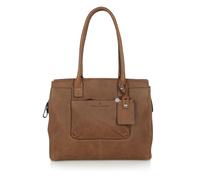 Castelijn & Beerens Carisma Schultertasche RFID Leder 38 cm Laptopfach cognac (72-9664-CO) braun