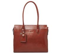 Castelijn & Beerens Ellen Schultertasche Leder 40 cm Laptopfach braun