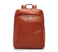 Castelijn & Beerens Firenze Business-Rucksack RFID Schutz Leder 41 cm Laptopfach braun